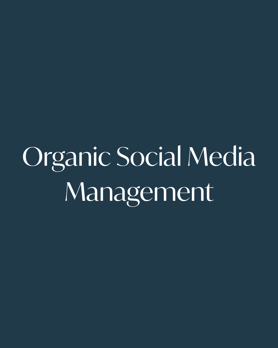 Organic Social Media Management
